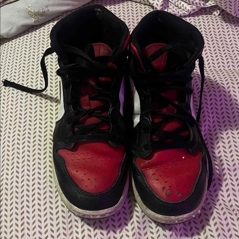 Jordan Red and Black Women's Sneakers